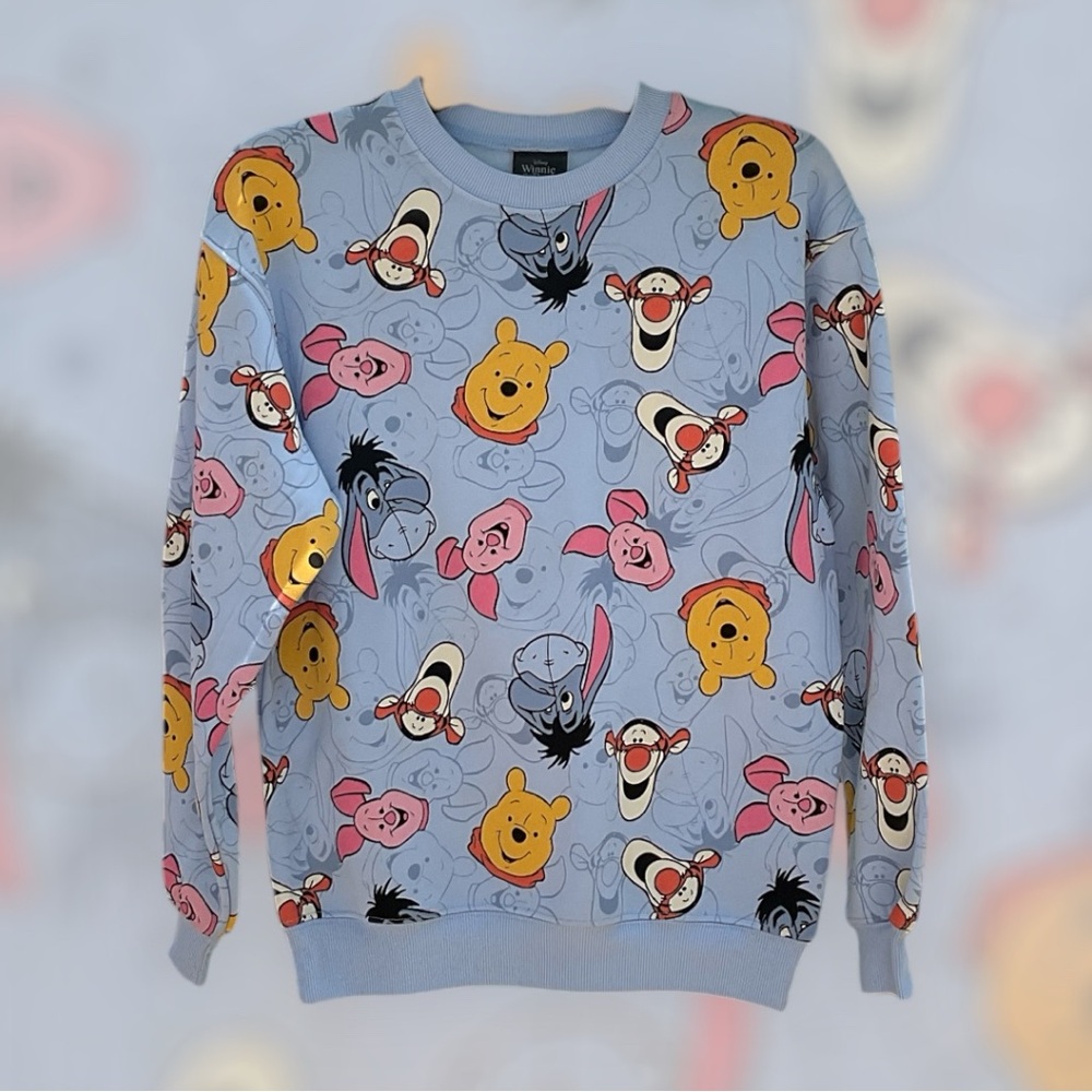 Women’s Winnie The Pooh & Friends Allover Graphic Sweatshirt XXS